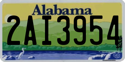 AL license plate 2AI3954