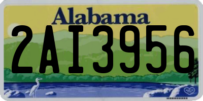 AL license plate 2AI3956