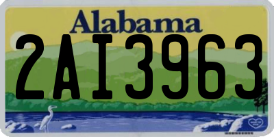 AL license plate 2AI3963