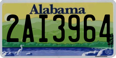 AL license plate 2AI3964