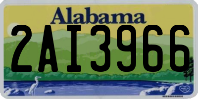 AL license plate 2AI3966