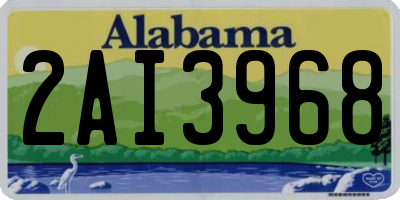 AL license plate 2AI3968