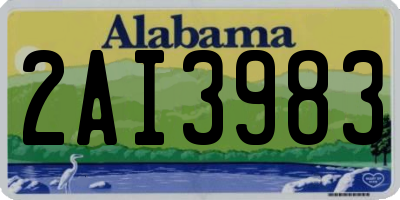 AL license plate 2AI3983
