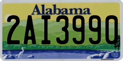 AL license plate 2AI3990