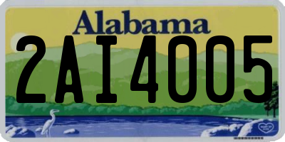 AL license plate 2AI4005