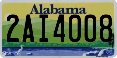 AL license plate 2AI4008
