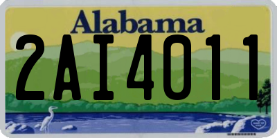 AL license plate 2AI4011