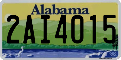 AL license plate 2AI4015