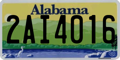 AL license plate 2AI4016