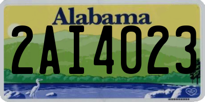 AL license plate 2AI4023