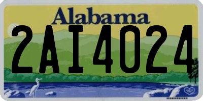 AL license plate 2AI4024