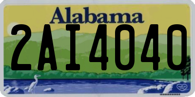 AL license plate 2AI4040
