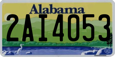 AL license plate 2AI4053
