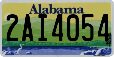 AL license plate 2AI4054
