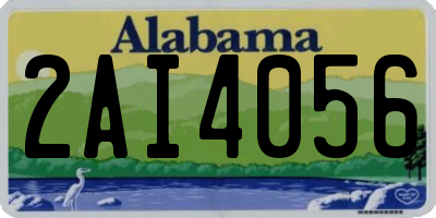 AL license plate 2AI4056