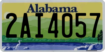 AL license plate 2AI4057