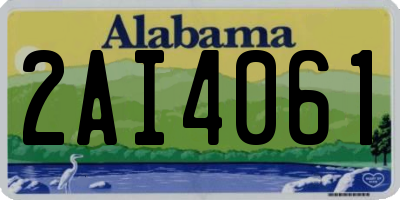 AL license plate 2AI4061