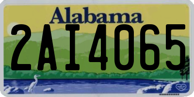 AL license plate 2AI4065