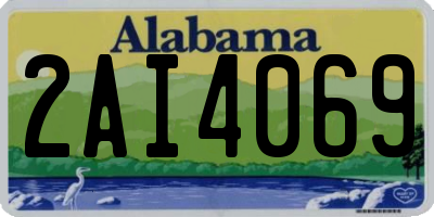 AL license plate 2AI4069