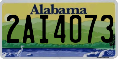 AL license plate 2AI4073