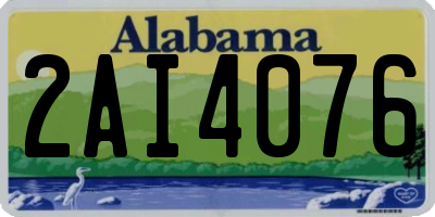 AL license plate 2AI4076