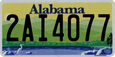 AL license plate 2AI4077