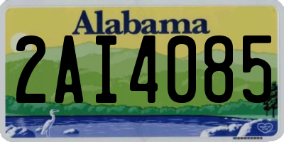 AL license plate 2AI4085
