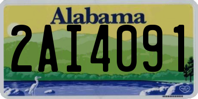 AL license plate 2AI4091