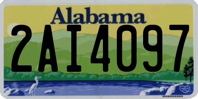 AL license plate 2AI4097