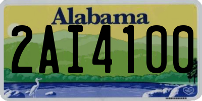 AL license plate 2AI4100