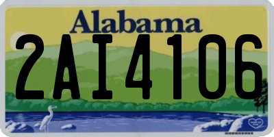 AL license plate 2AI4106