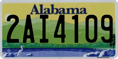 AL license plate 2AI4109