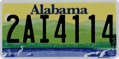 AL license plate 2AI4114