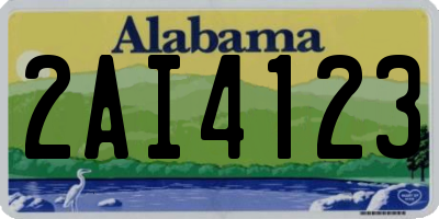 AL license plate 2AI4123