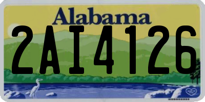 AL license plate 2AI4126