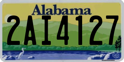 AL license plate 2AI4127