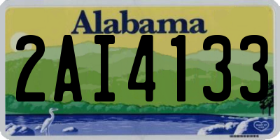 AL license plate 2AI4133
