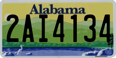 AL license plate 2AI4134