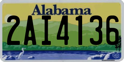 AL license plate 2AI4136
