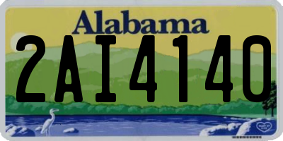 AL license plate 2AI4140