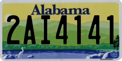 AL license plate 2AI4141