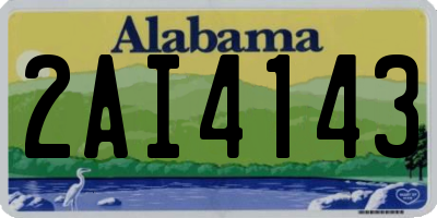 AL license plate 2AI4143