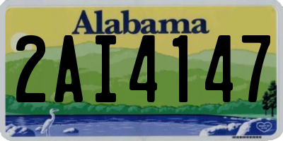 AL license plate 2AI4147