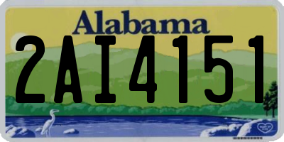 AL license plate 2AI4151