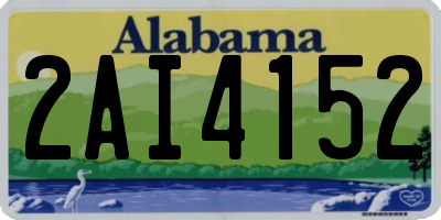 AL license plate 2AI4152