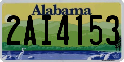 AL license plate 2AI4153