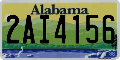 AL license plate 2AI4156