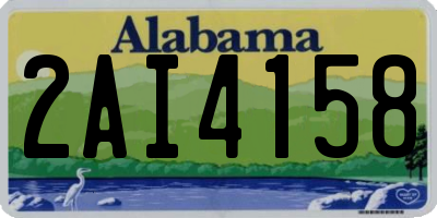 AL license plate 2AI4158