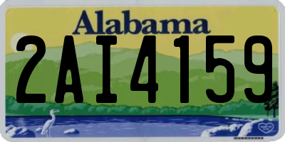 AL license plate 2AI4159