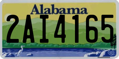 AL license plate 2AI4165